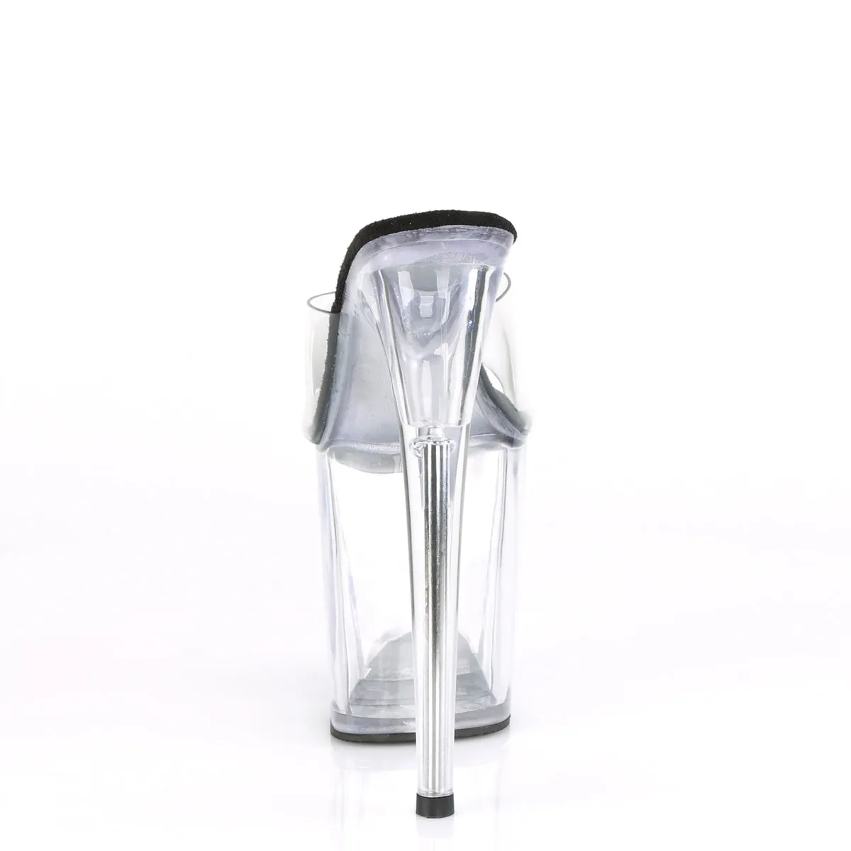 8 Inch Heel FLAMINGO-801 Clear Black Clear