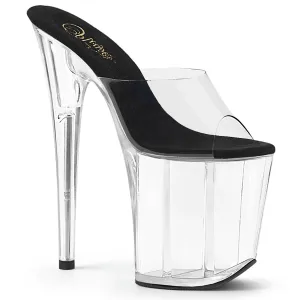 8 Inch Heel FLAMINGO-801 Clear Black Clear