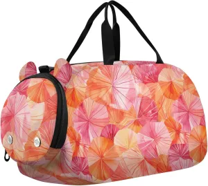 Abstract Kids Duffel Bag with Shoes Compartment Multifunctional Carry On Overnight Bag for Travel, Swimming, Dance, Ballet