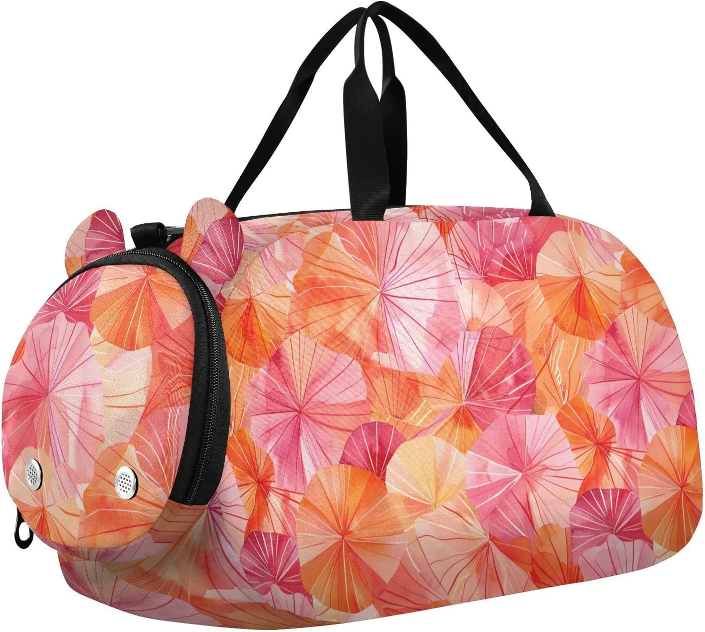 Abstract Kids Duffel Bag with Shoes Compartment Multifunctional Carry On Overnight Bag for Travel, Swimming, Dance, Ballet
