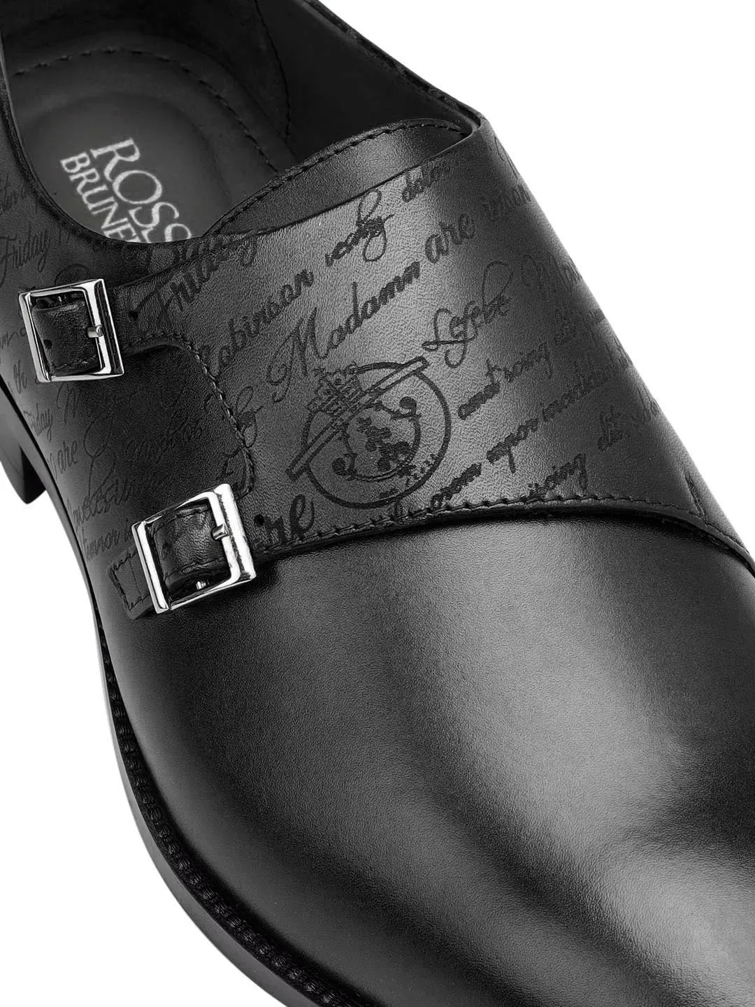Black Signato Leather Monk Straps