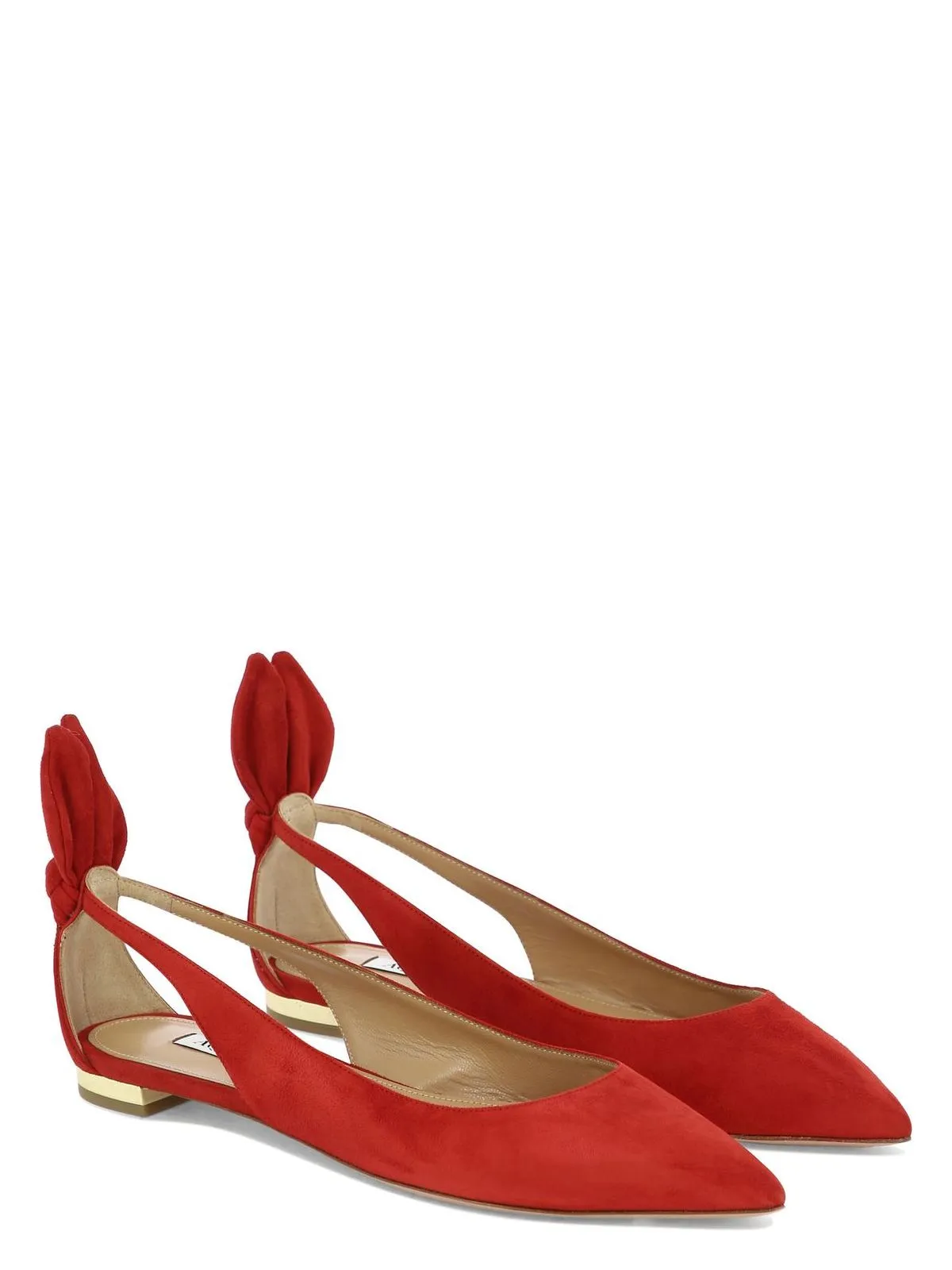 BOW TIE SUEDE BALLERINAS