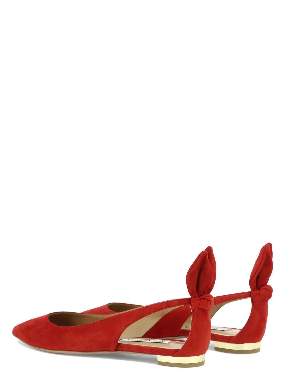 BOW TIE SUEDE BALLERINAS