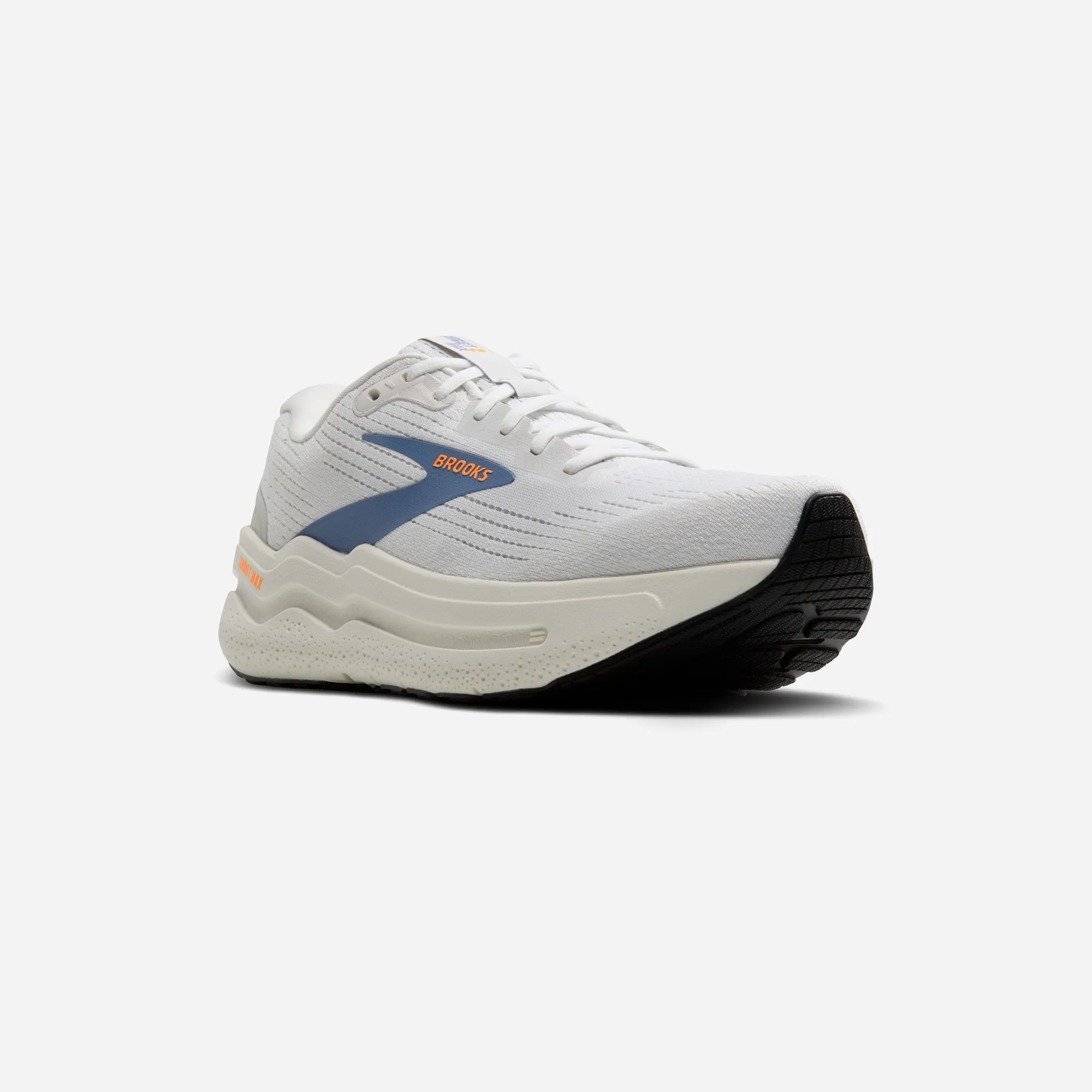 Brooks Ghost Max 2 White WinterSky Orange