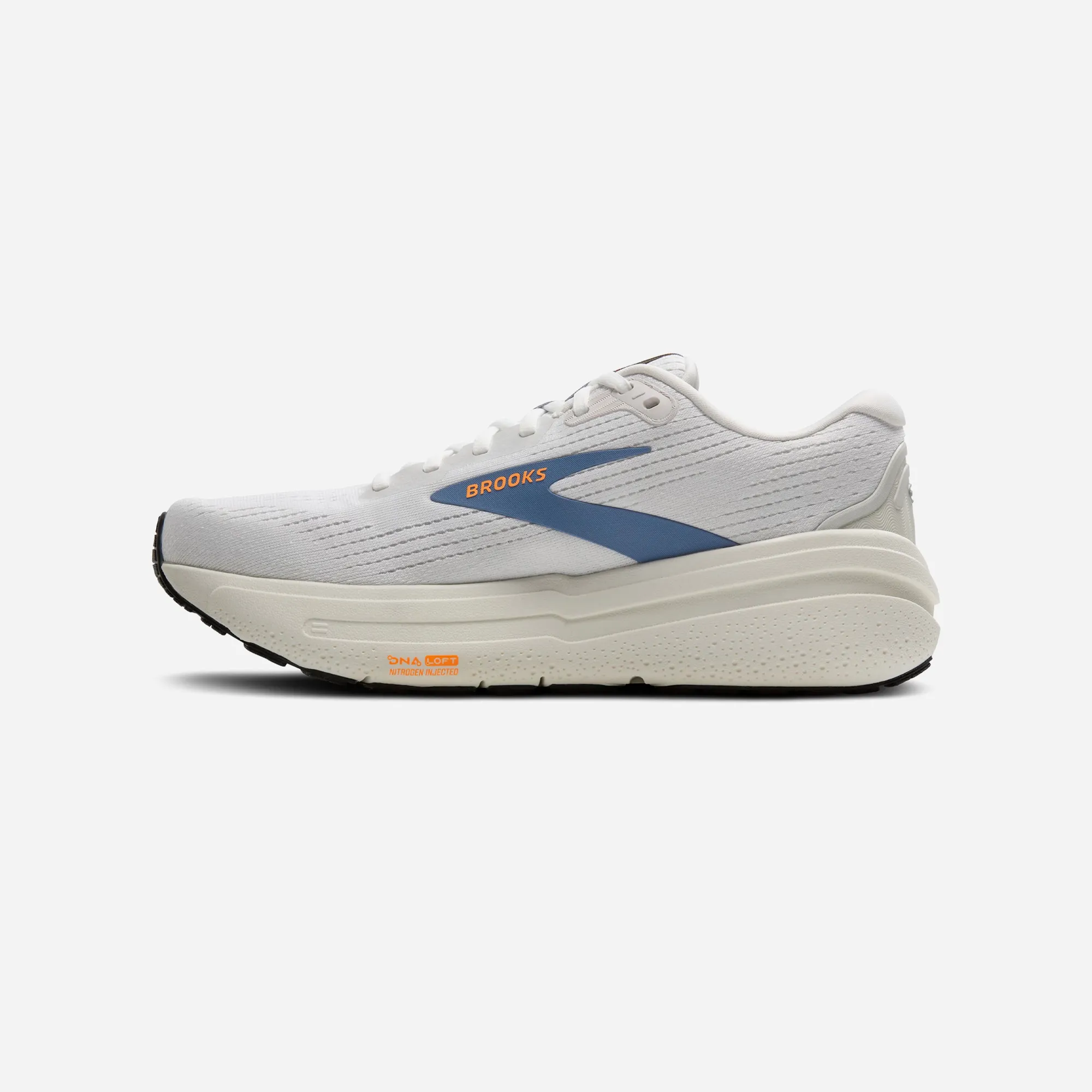 Brooks Ghost Max 2 White WinterSky Orange