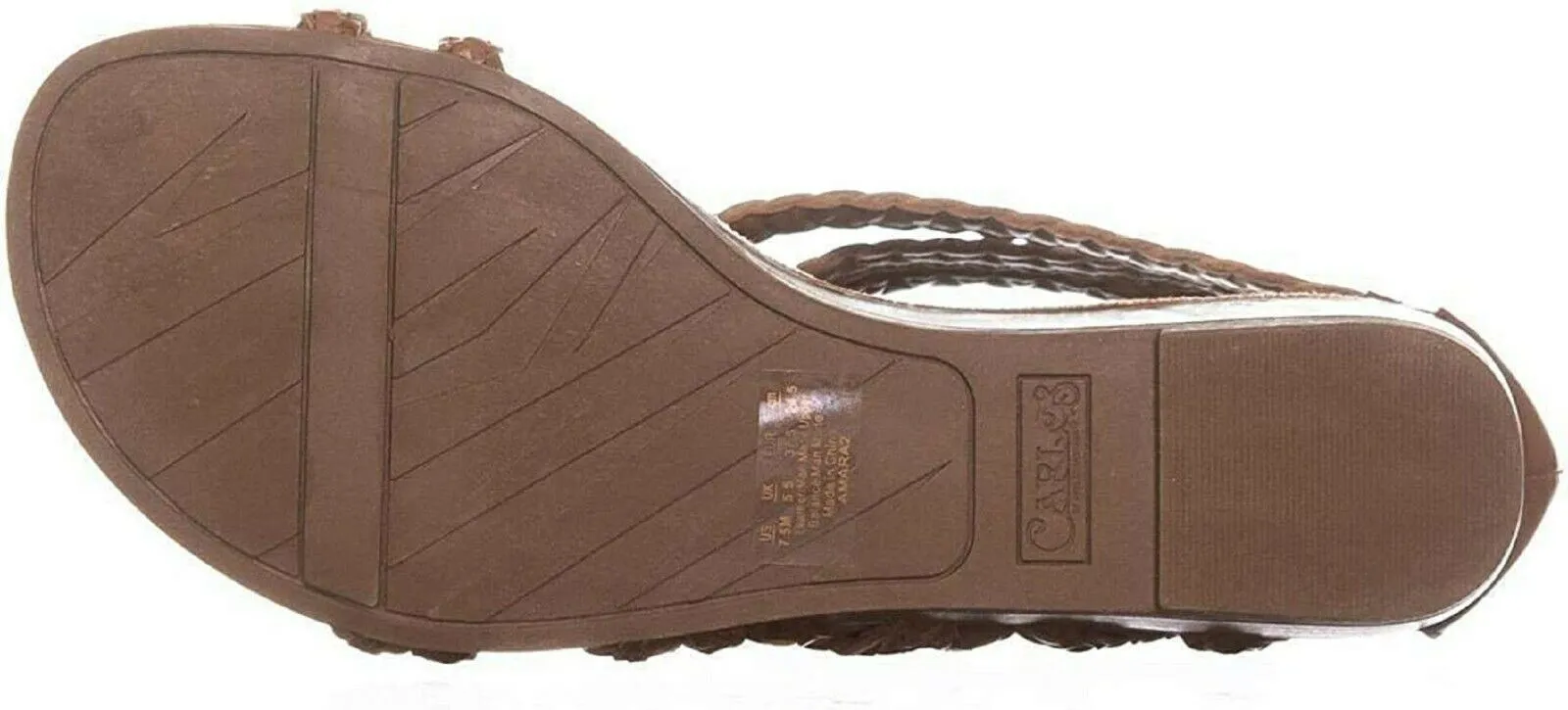 Carlos by Carlos Santana Women Amara 2 Split Toe Casual Braided Strap Tan US 6 M