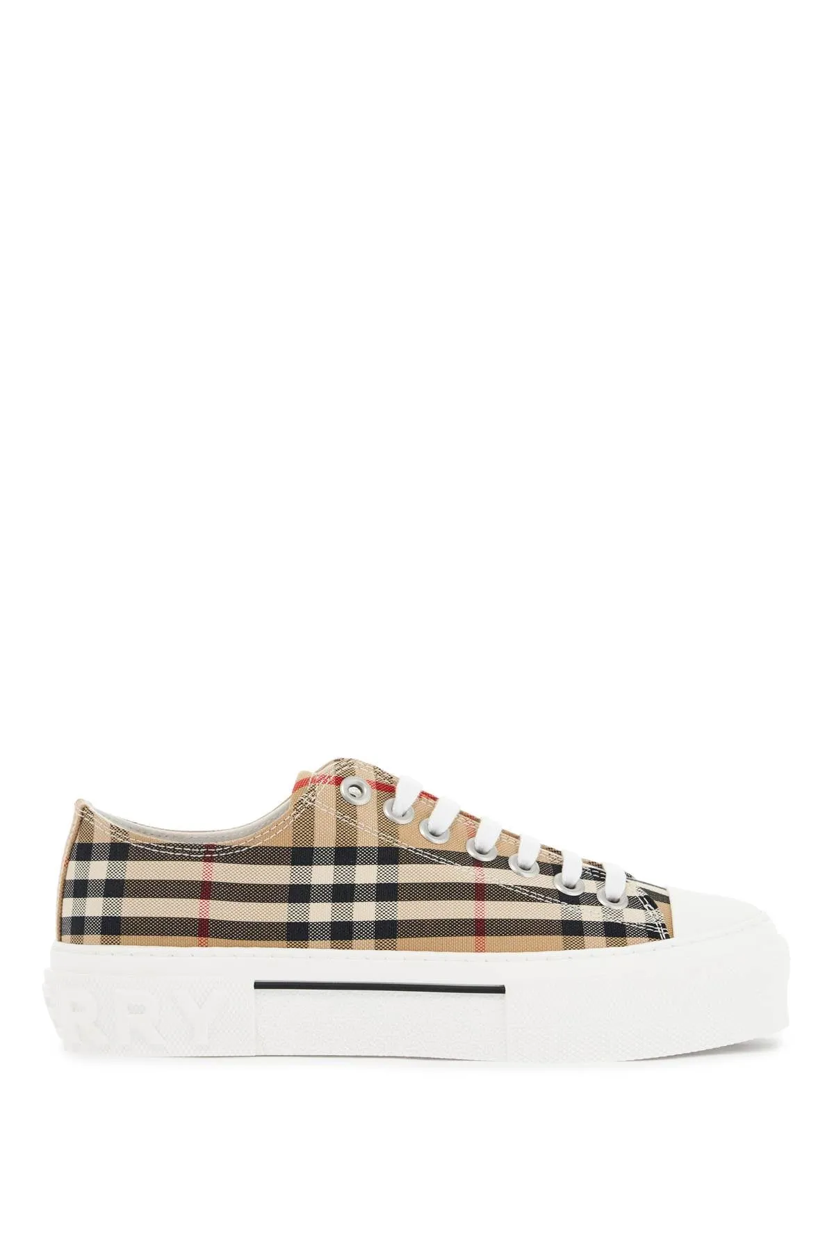 Check Pattern Cotton Sneakers