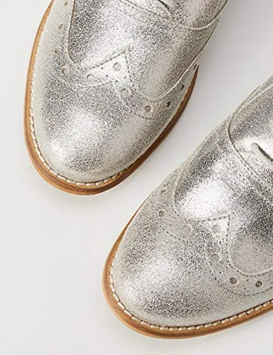 find. Leather Brogues, Silber (Dusted Foil), 39 EU