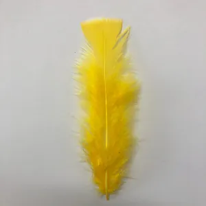 Flat Top Marabou Feather Pack 10 grams - Golden Yellow