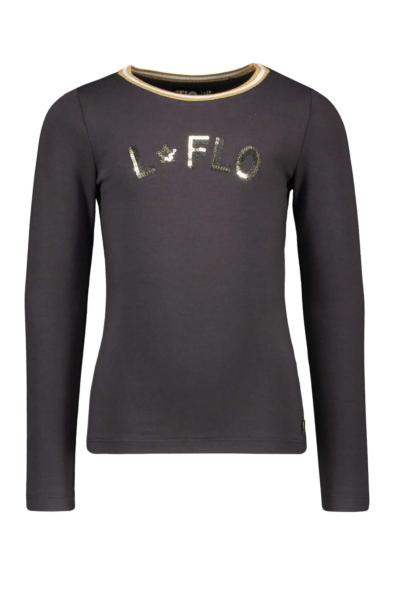 Flo Flo girls jersey ls tee rib neck OH LALALA