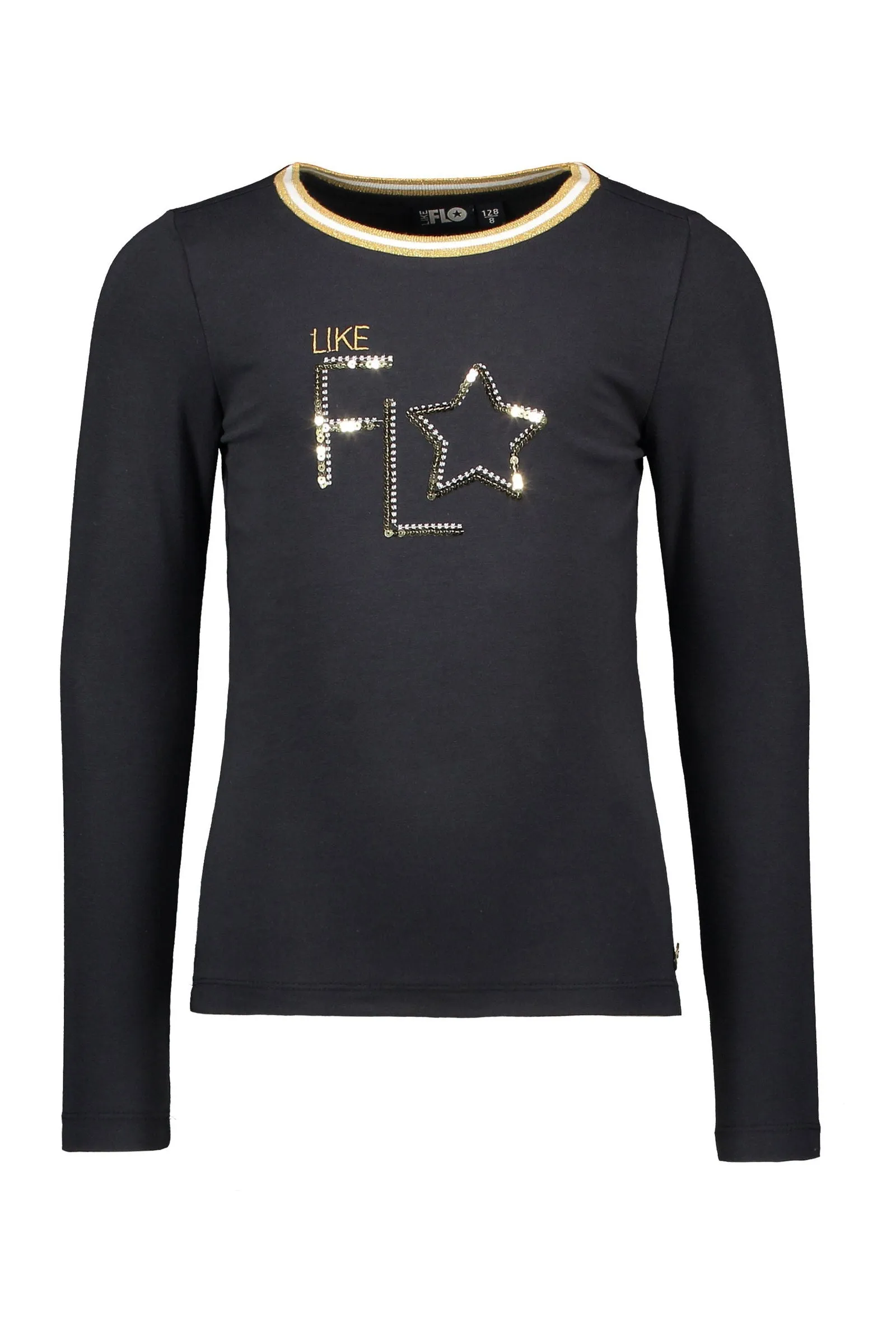 Flo Flo girls jersey ls tee rib neck OH LALALA