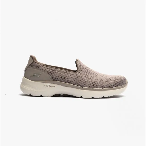 GO WALK 6-SEA COAST Ladies Slip-On Trainers Taupe/Natural