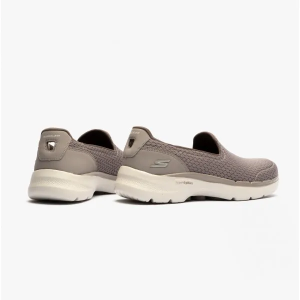 GO WALK 6-SEA COAST Ladies Slip-On Trainers Taupe/Natural