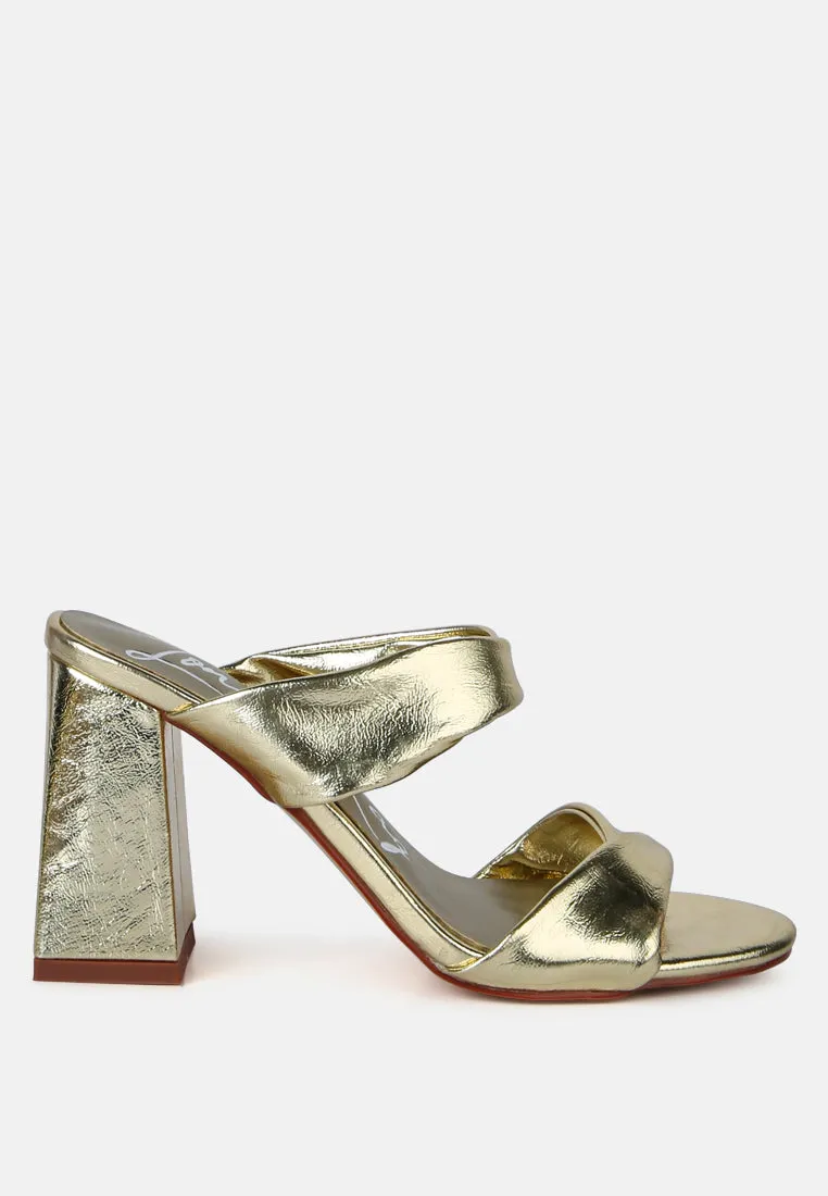hot mess puffy block heel sandals