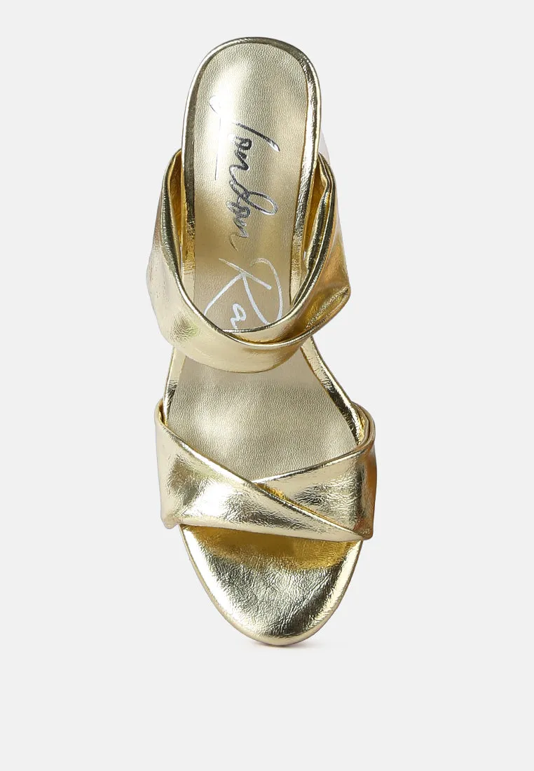 hot mess puffy block heel sandals