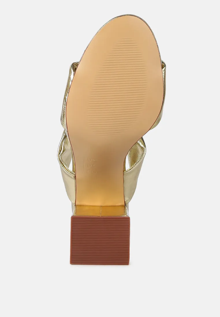 hot mess puffy block heel sandals