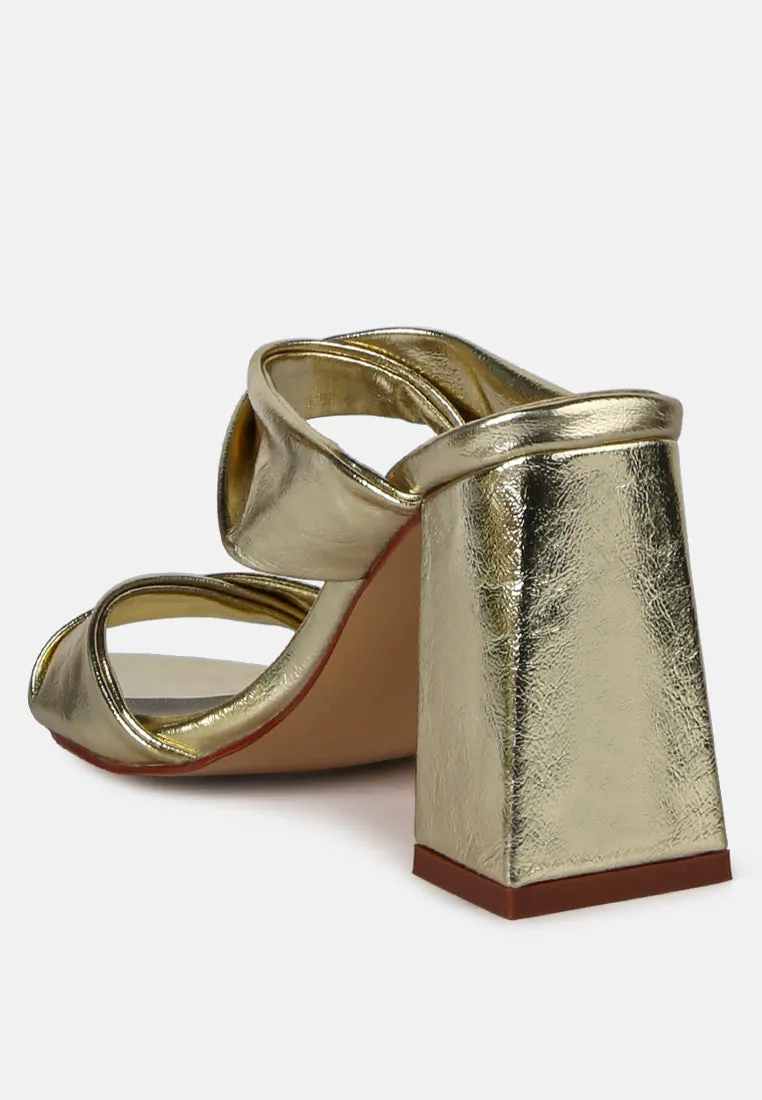hot mess puffy block heel sandals