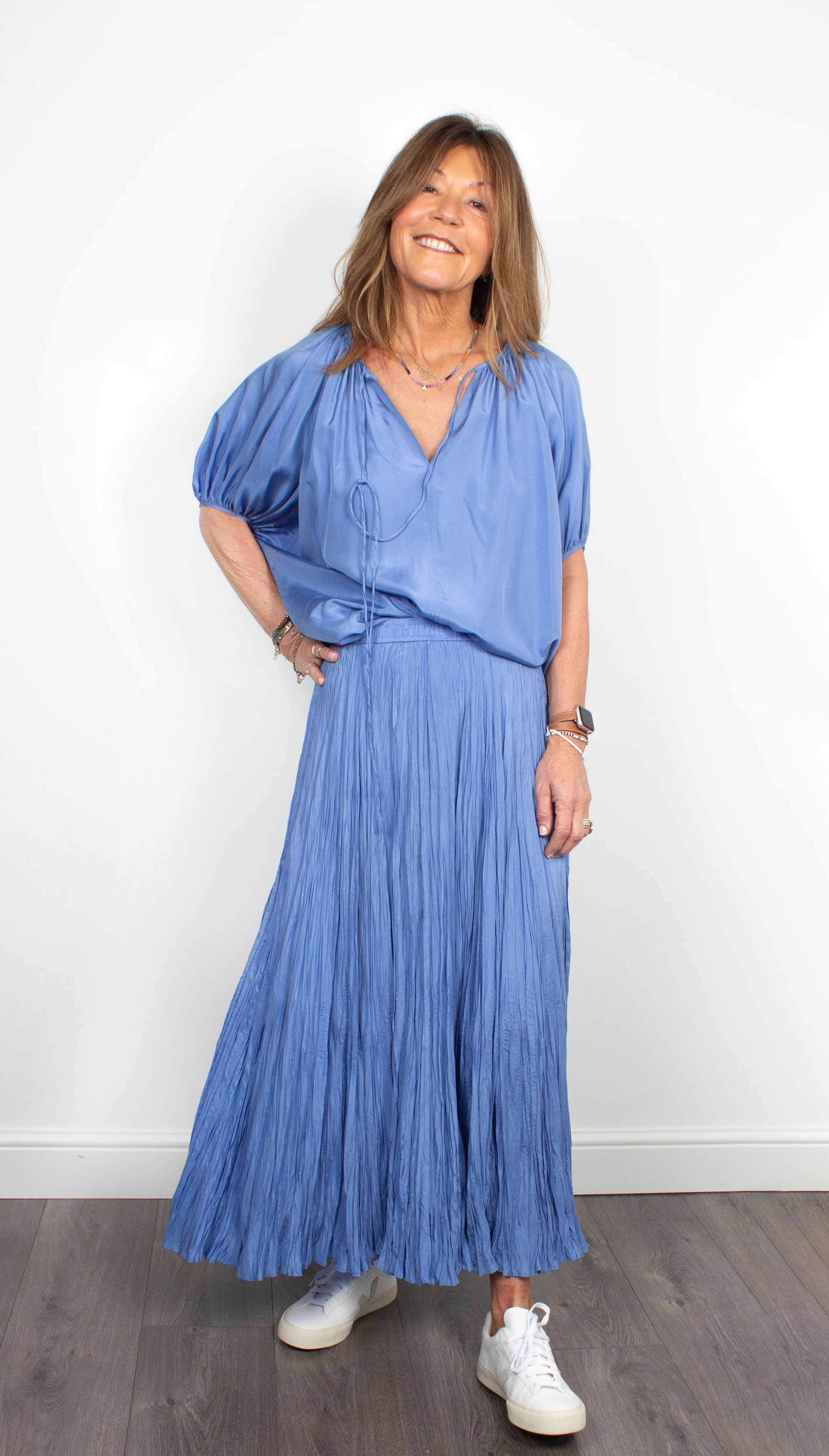 Joseph Briela silk sky-blue blouse