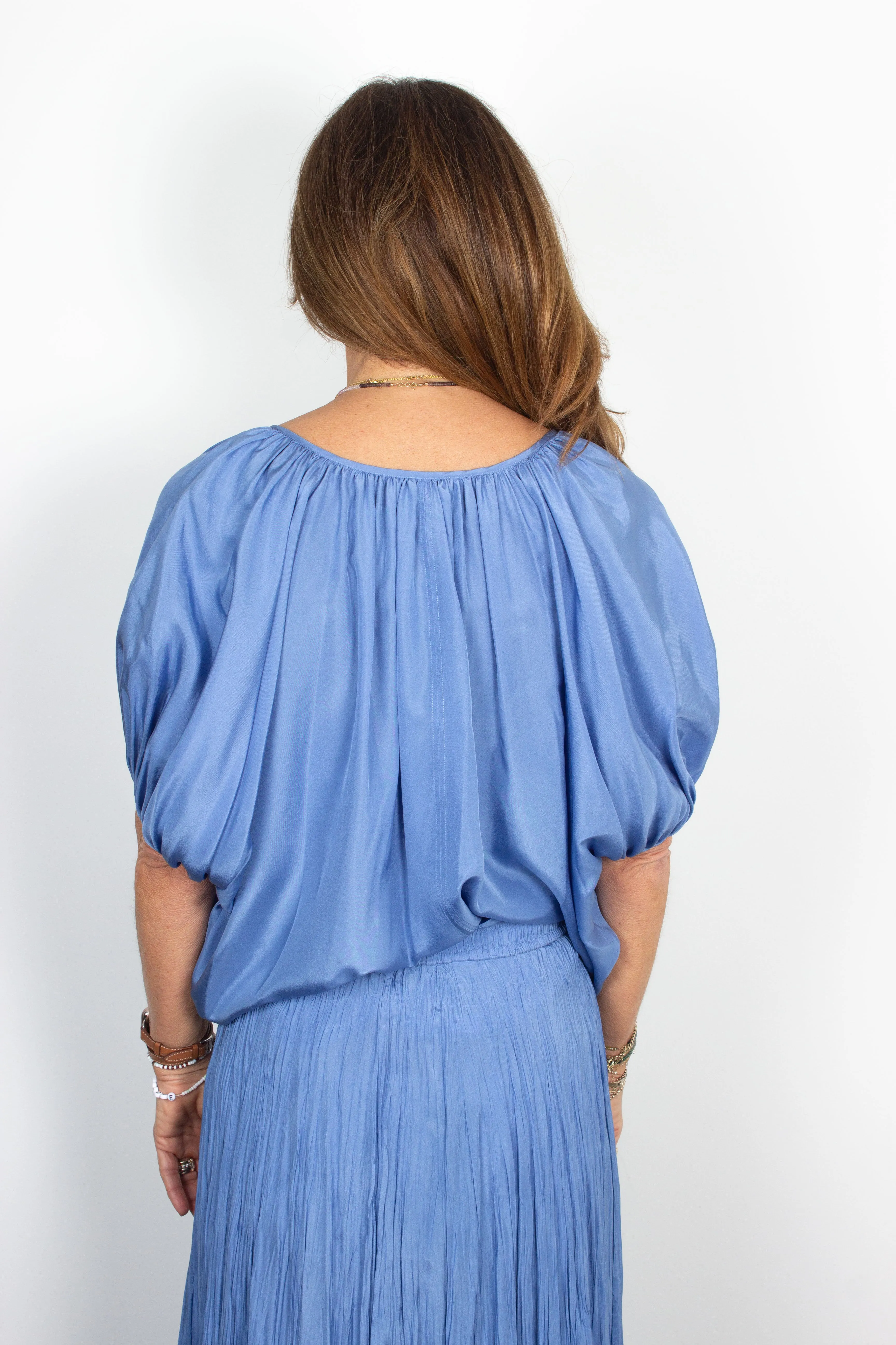 Joseph Briela silk sky-blue blouse