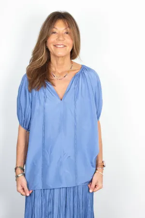 Joseph Briela silk sky-blue blouse