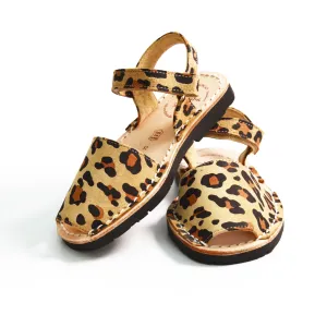 Leopard Print Nubuck Hook and Loop