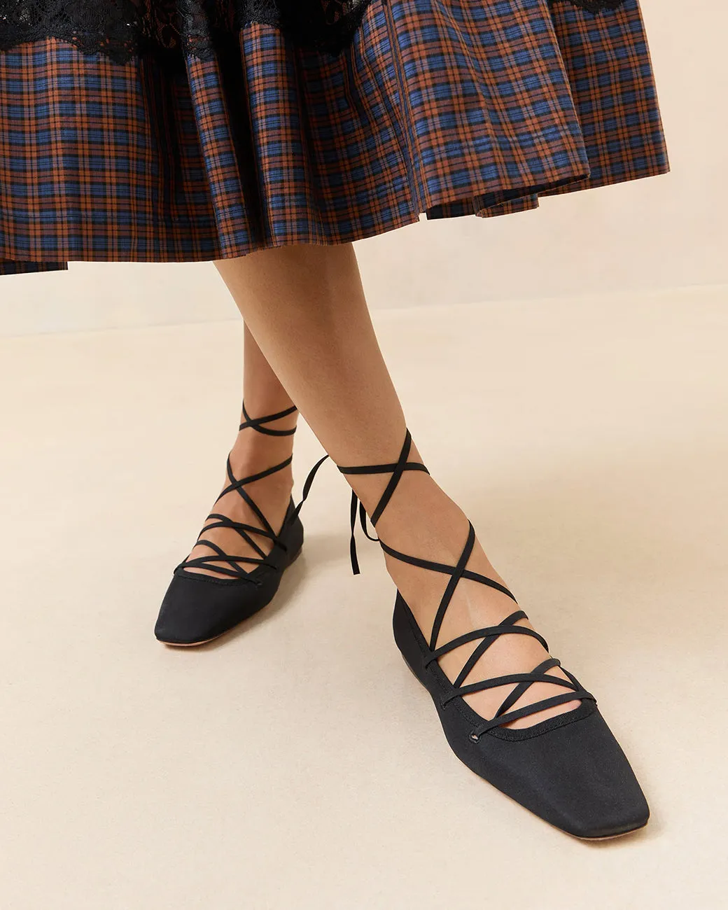 LOUISA LACE-UP BALLET FLAT