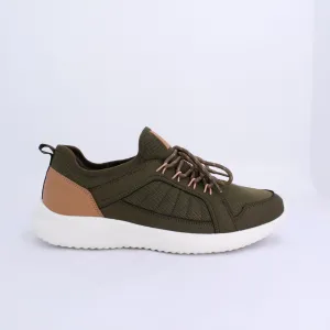 LUKI MENS LACEUP TRAINERS-KHAKI