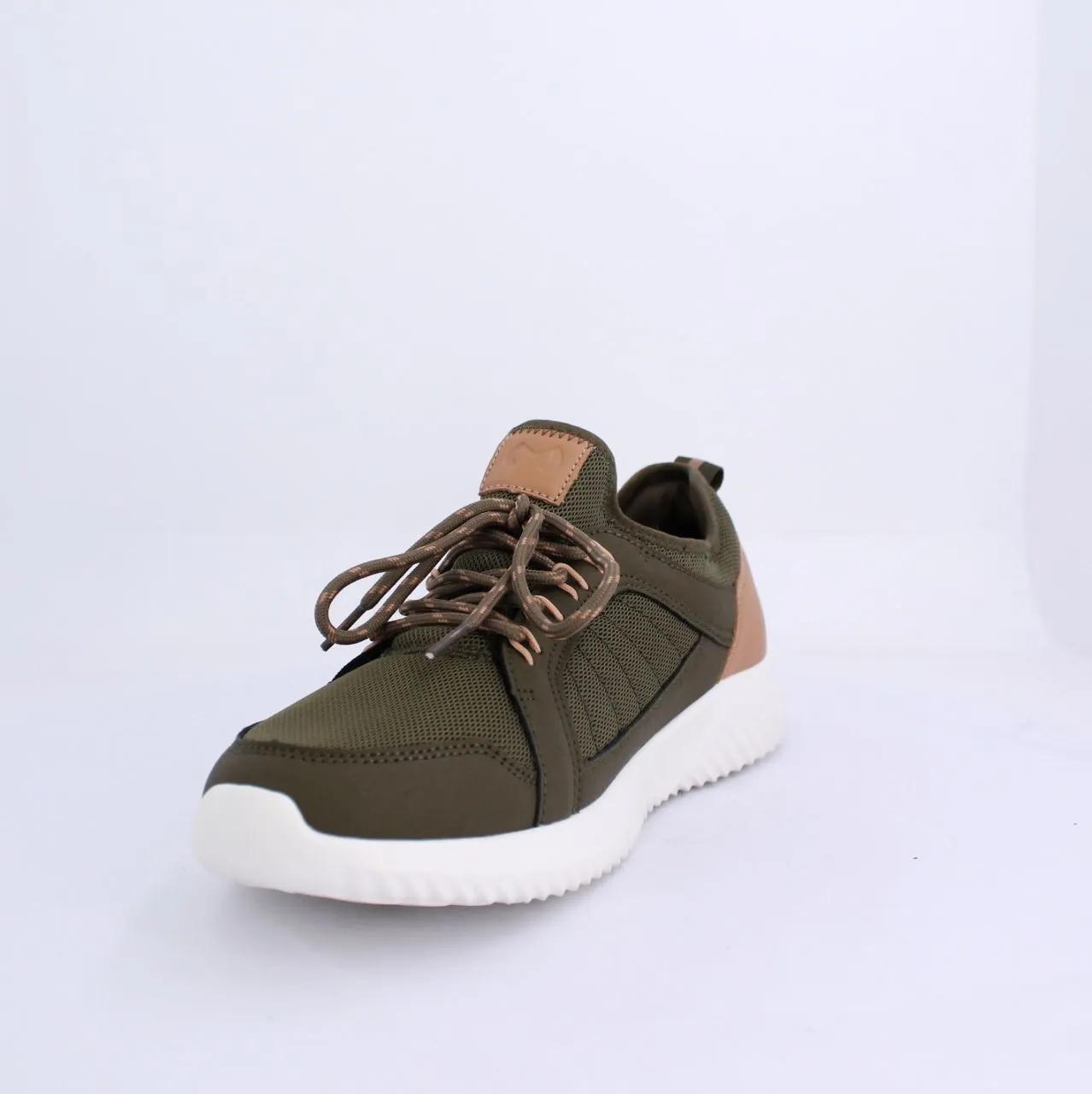 LUKI MENS LACEUP TRAINERS-KHAKI