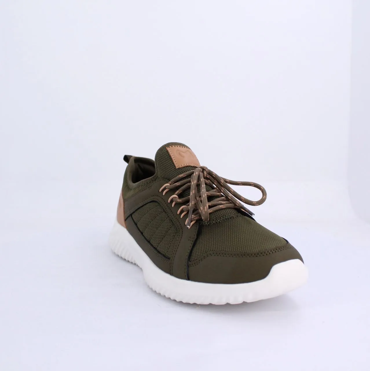 LUKI MENS LACEUP TRAINERS-KHAKI