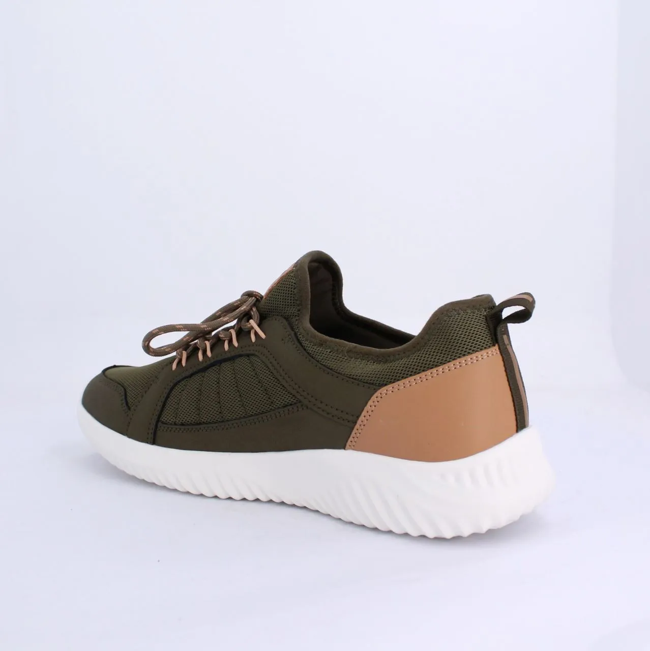 LUKI MENS LACEUP TRAINERS-KHAKI
