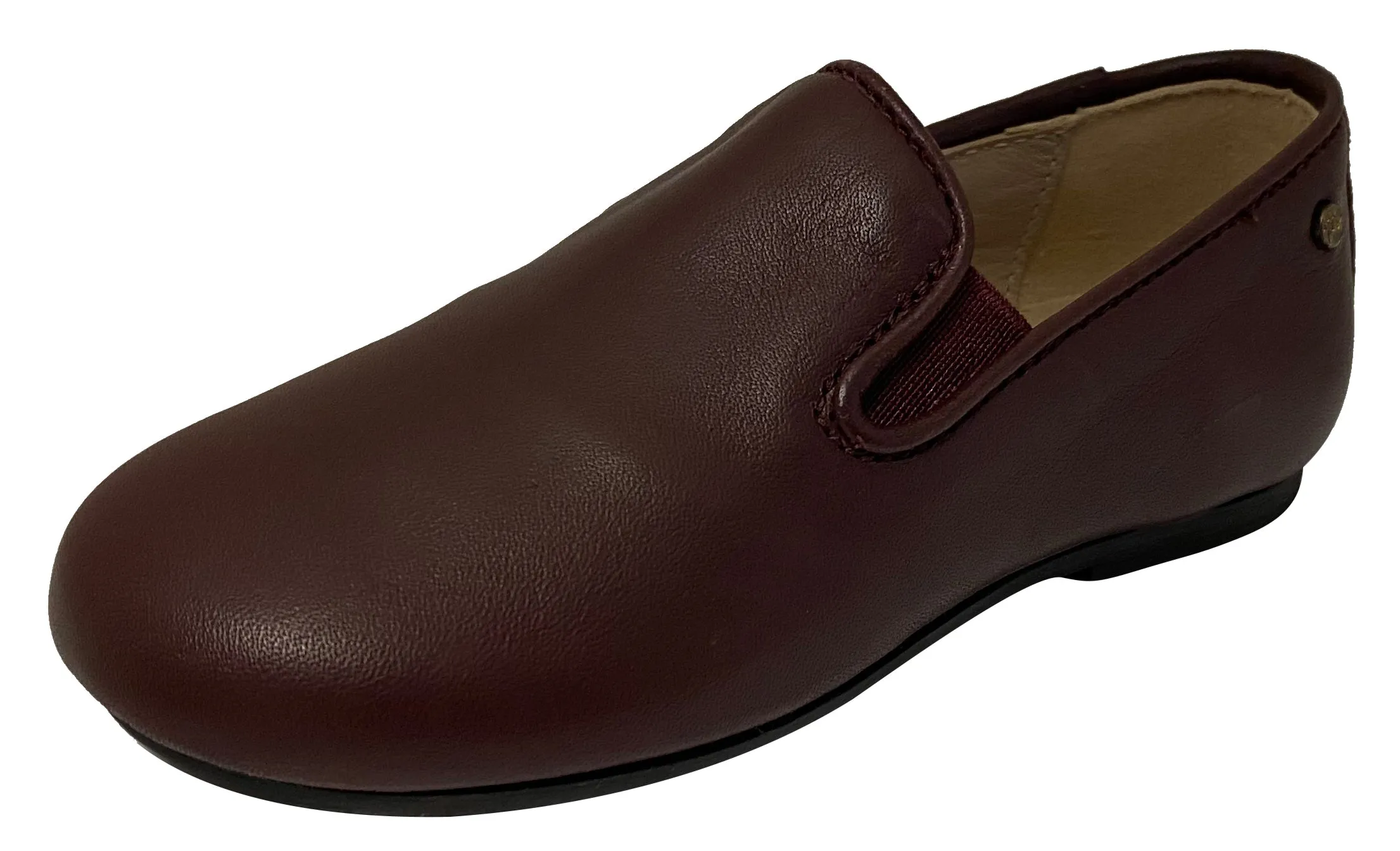 Manuela de Juan Boy's & Girl's Smoking Loafer, Burgundy