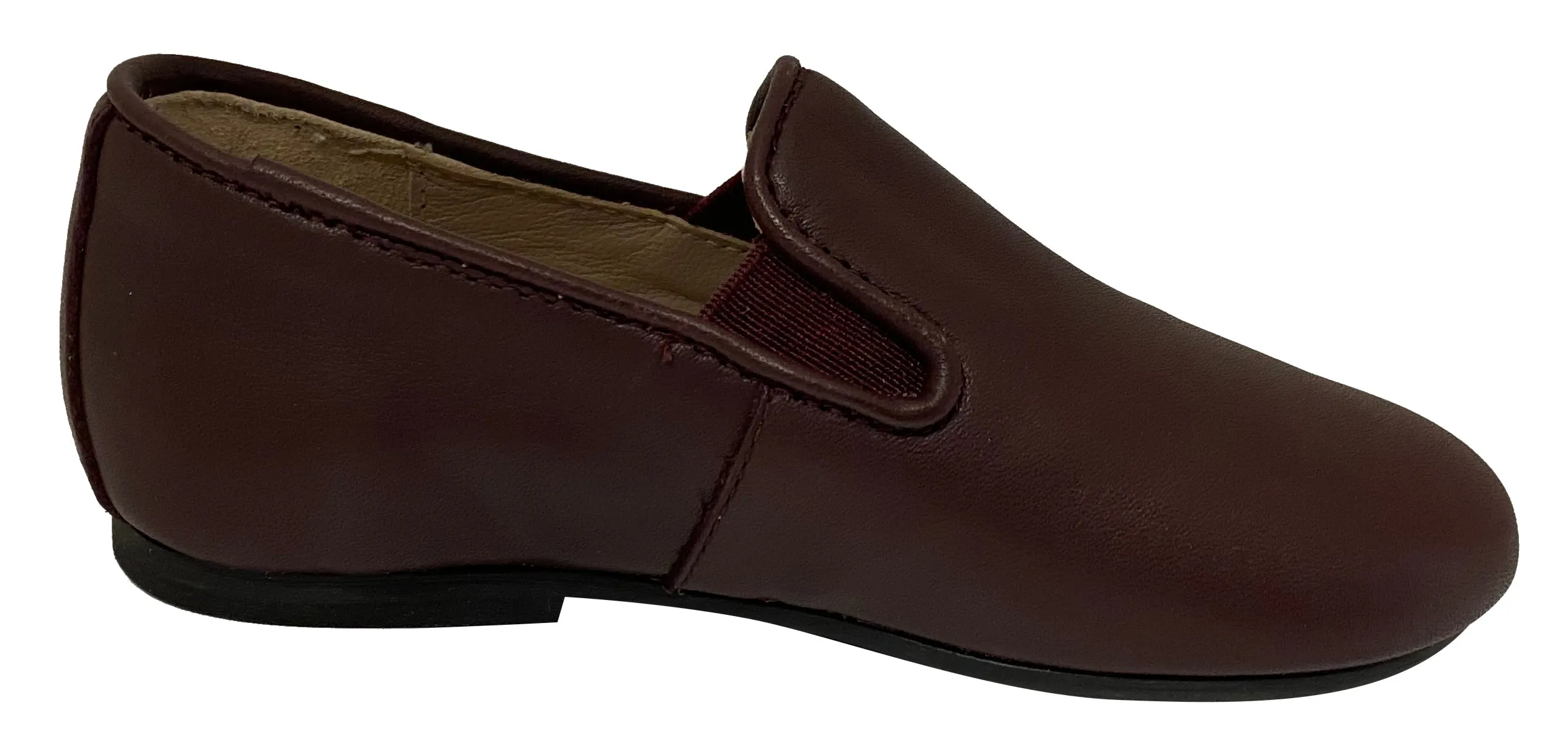 Manuela de Juan Boy's & Girl's Smoking Loafer, Burgundy