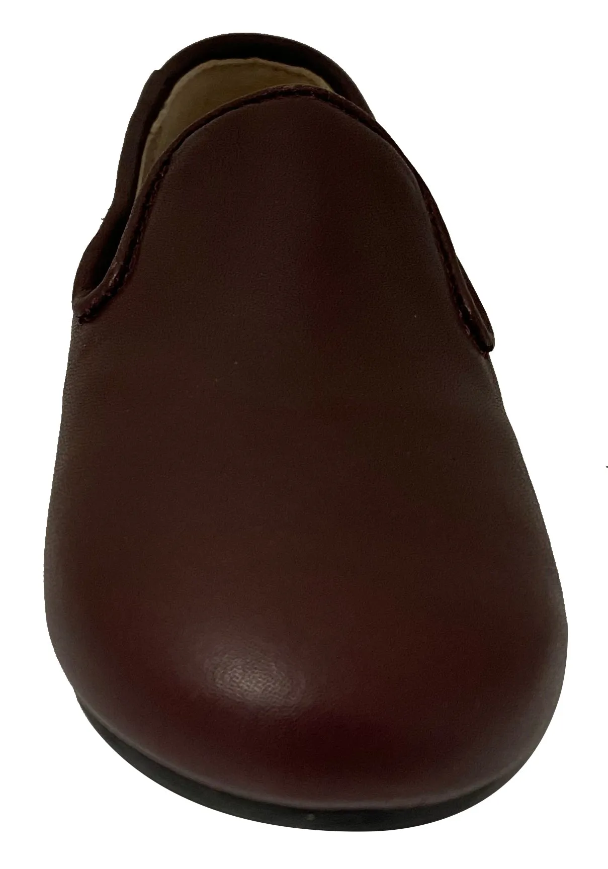 Manuela de Juan Boy's & Girl's Smoking Loafer, Burgundy