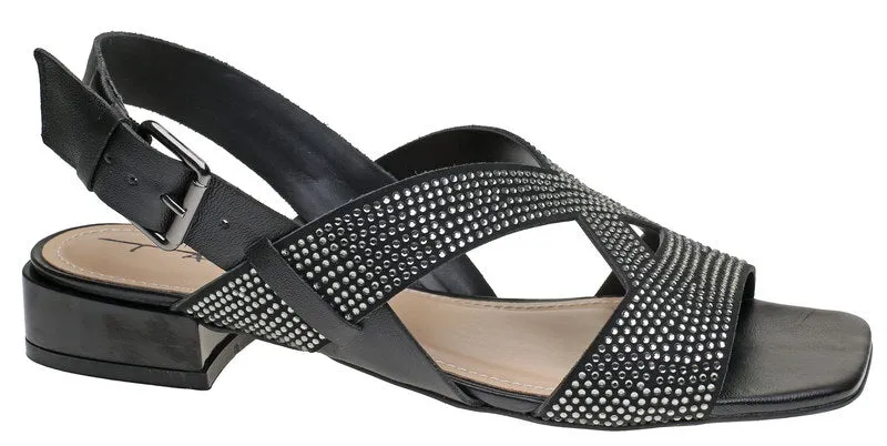 Moema Julian Cross Over Strap w/ Embellishment Black