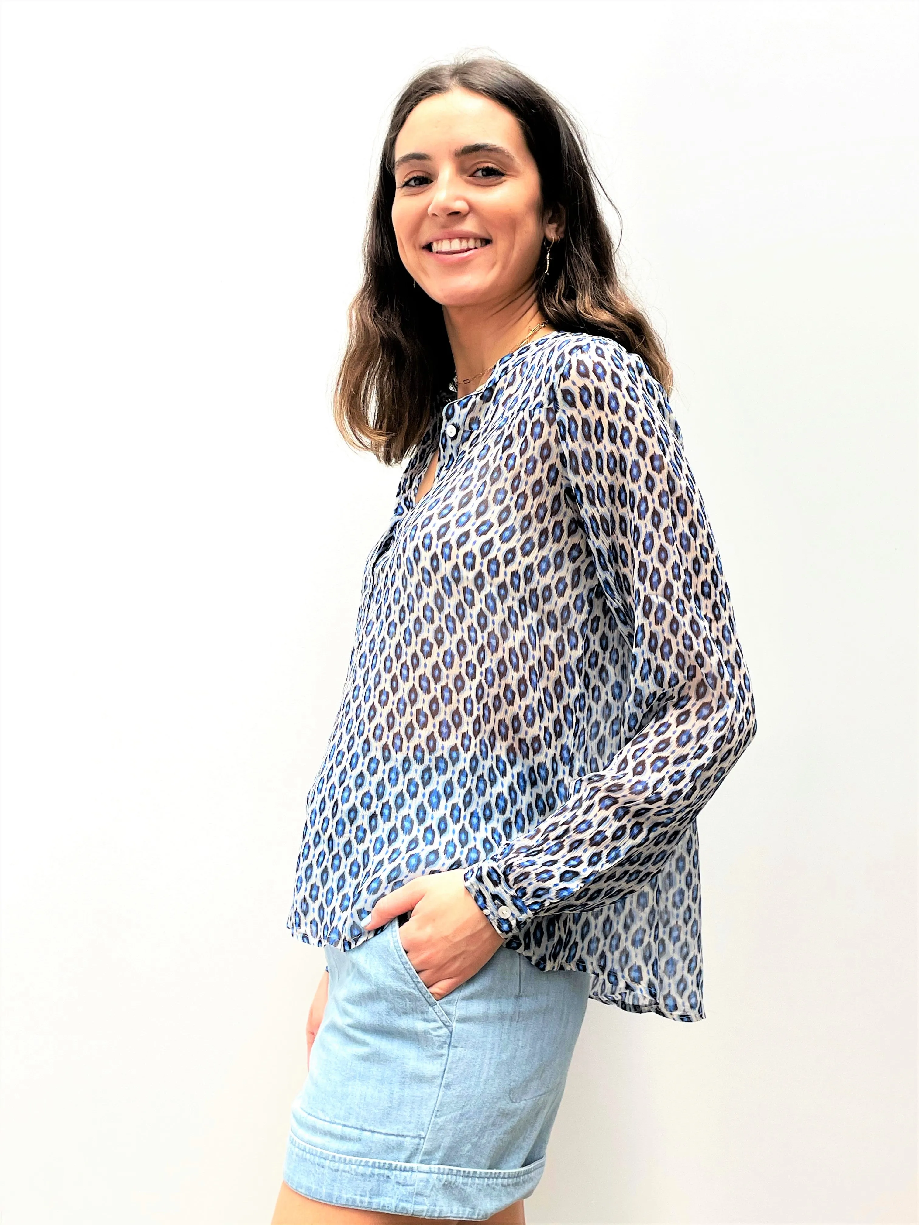 MOLIIN Ursula Blouse in Princess Blue