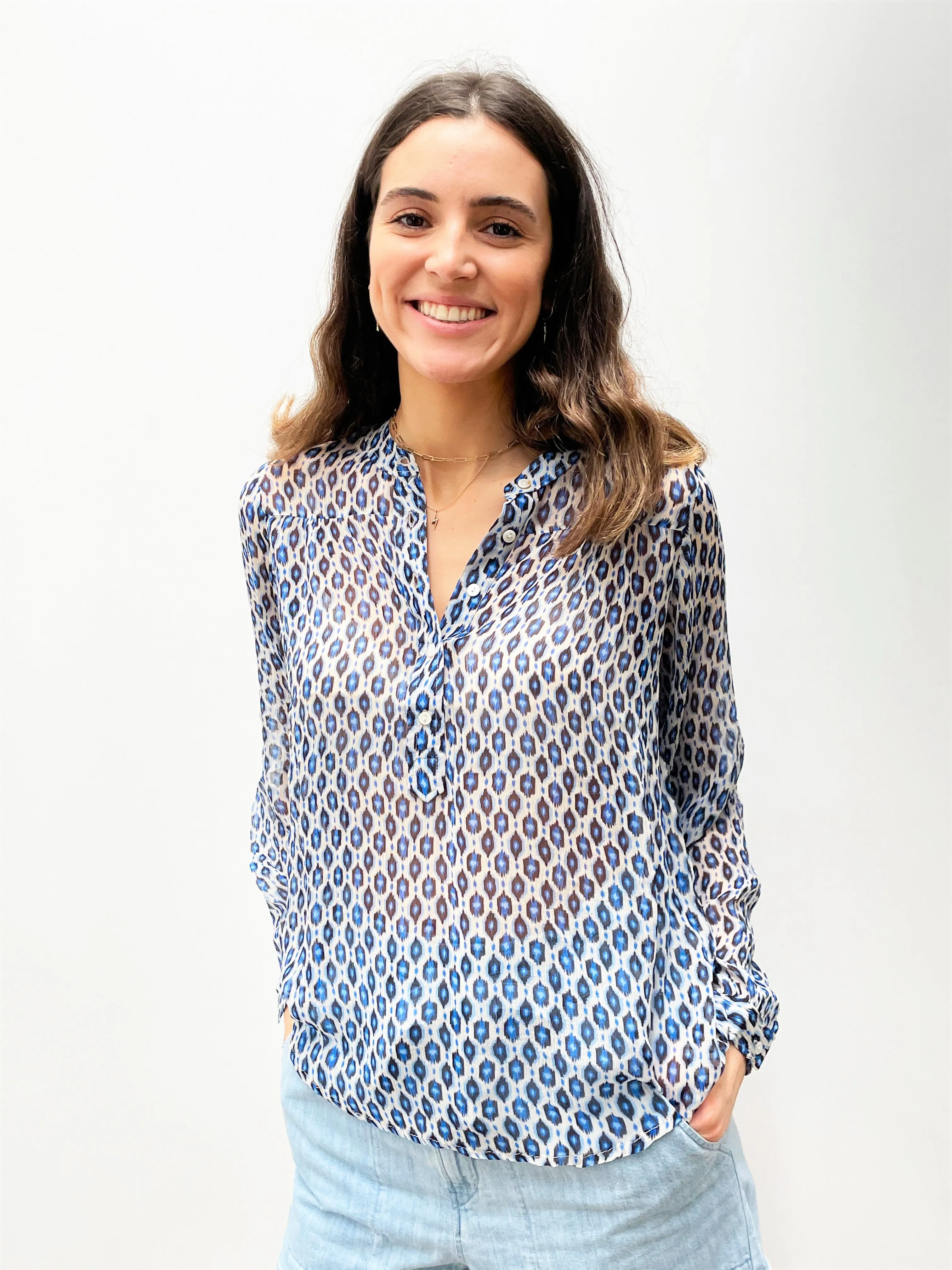 MOLIIN Ursula Blouse in Princess Blue
