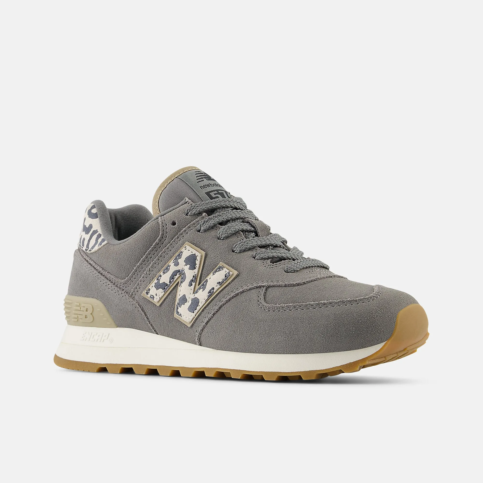 New Balance Womens 574 Fashion Trainers - Harbor Grey / Sea Salt