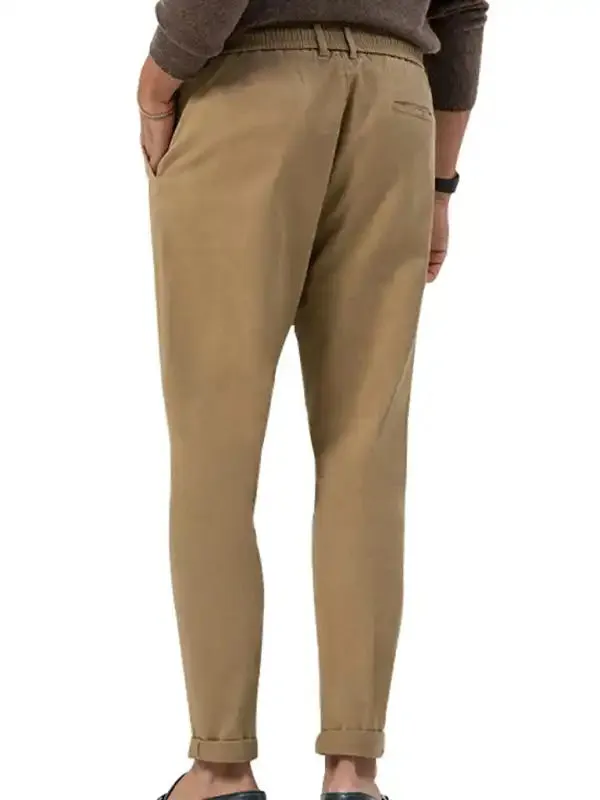New men’s trendy business straight solid color casual trousers