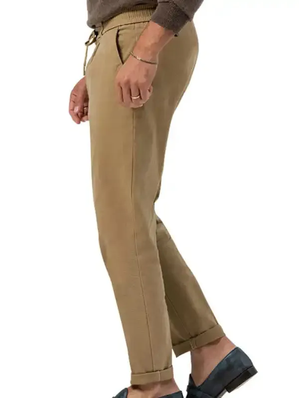 New men’s trendy business straight solid color casual trousers