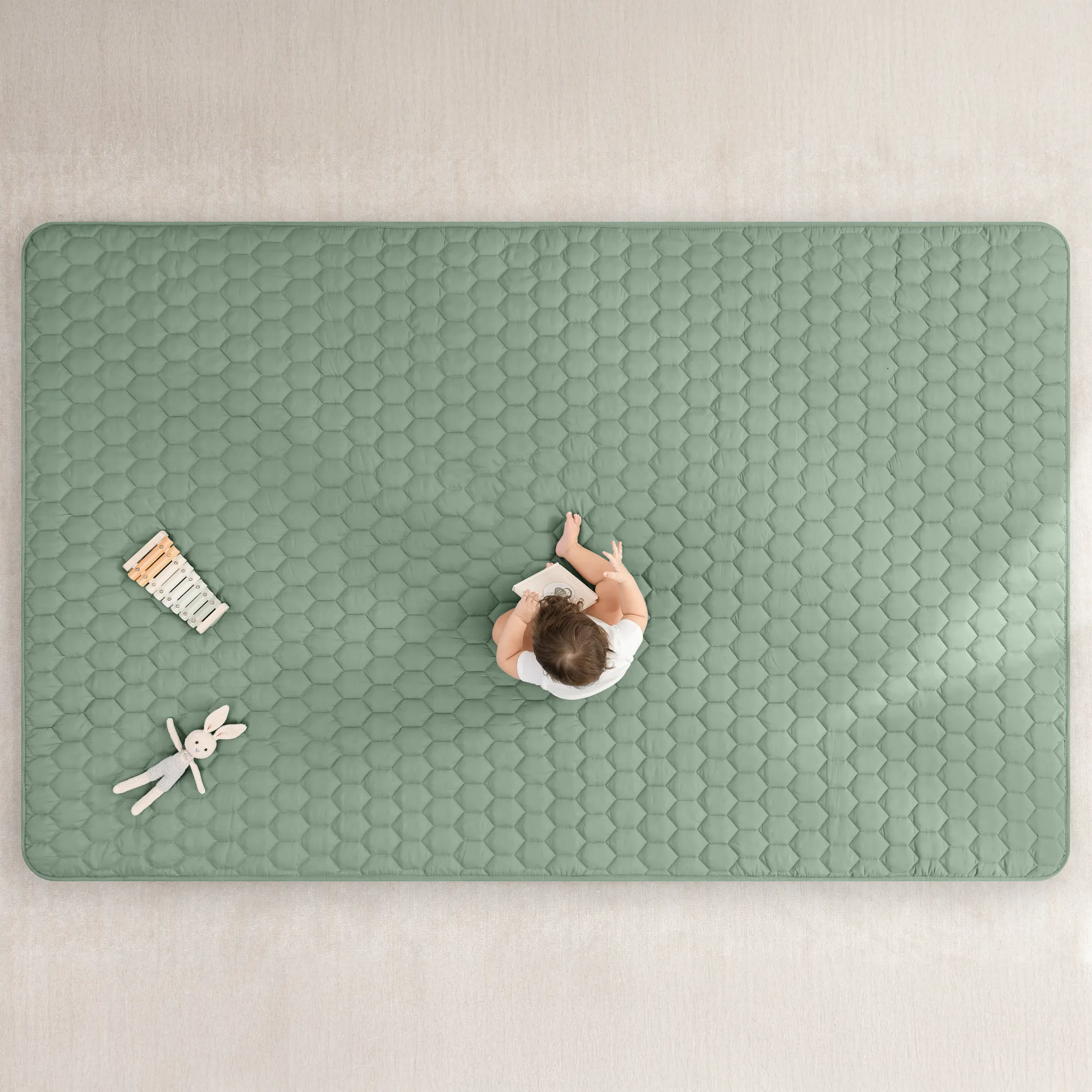 Play Mat with Non-Slip Bottom - Sage