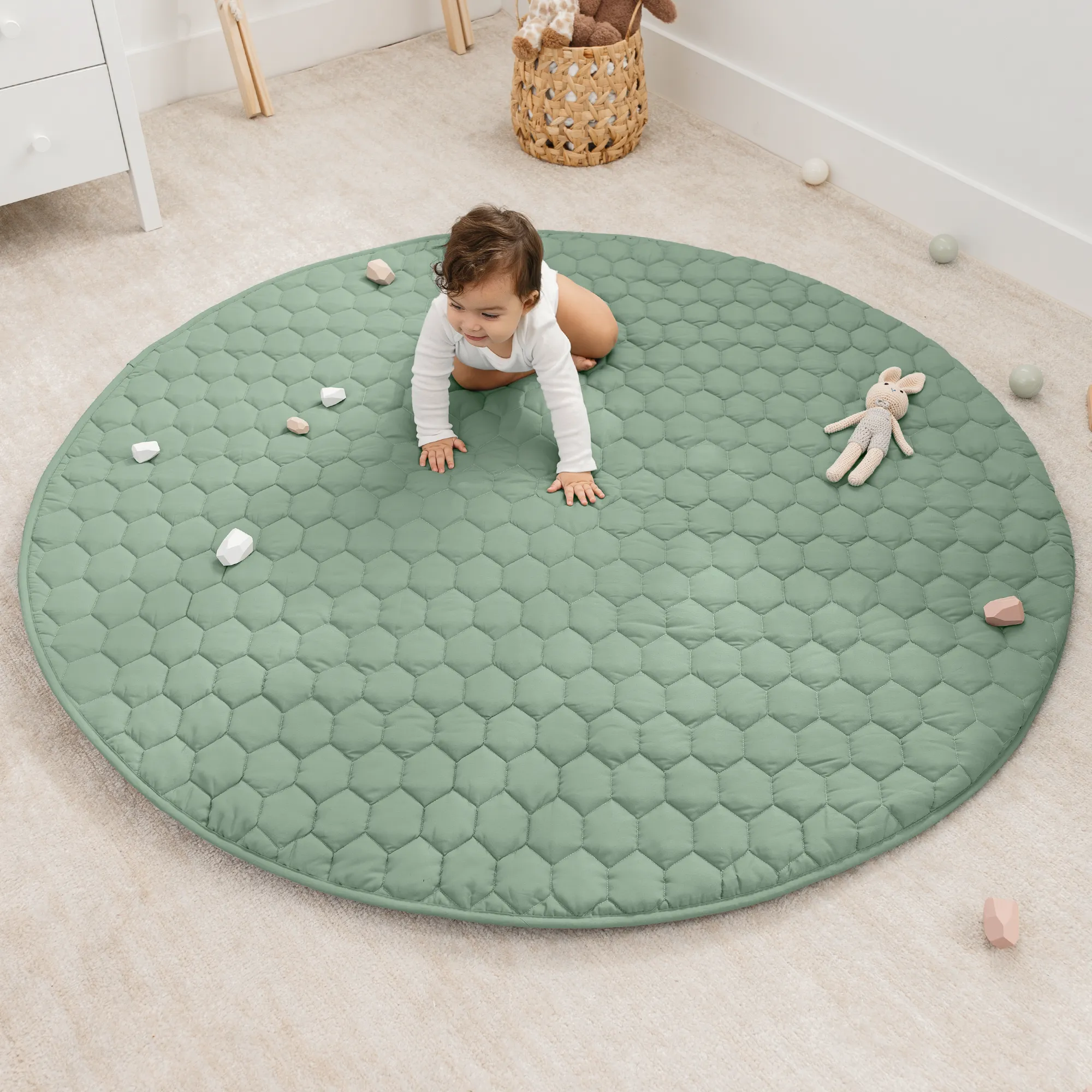Play Mat with Non-Slip Bottom - Sage