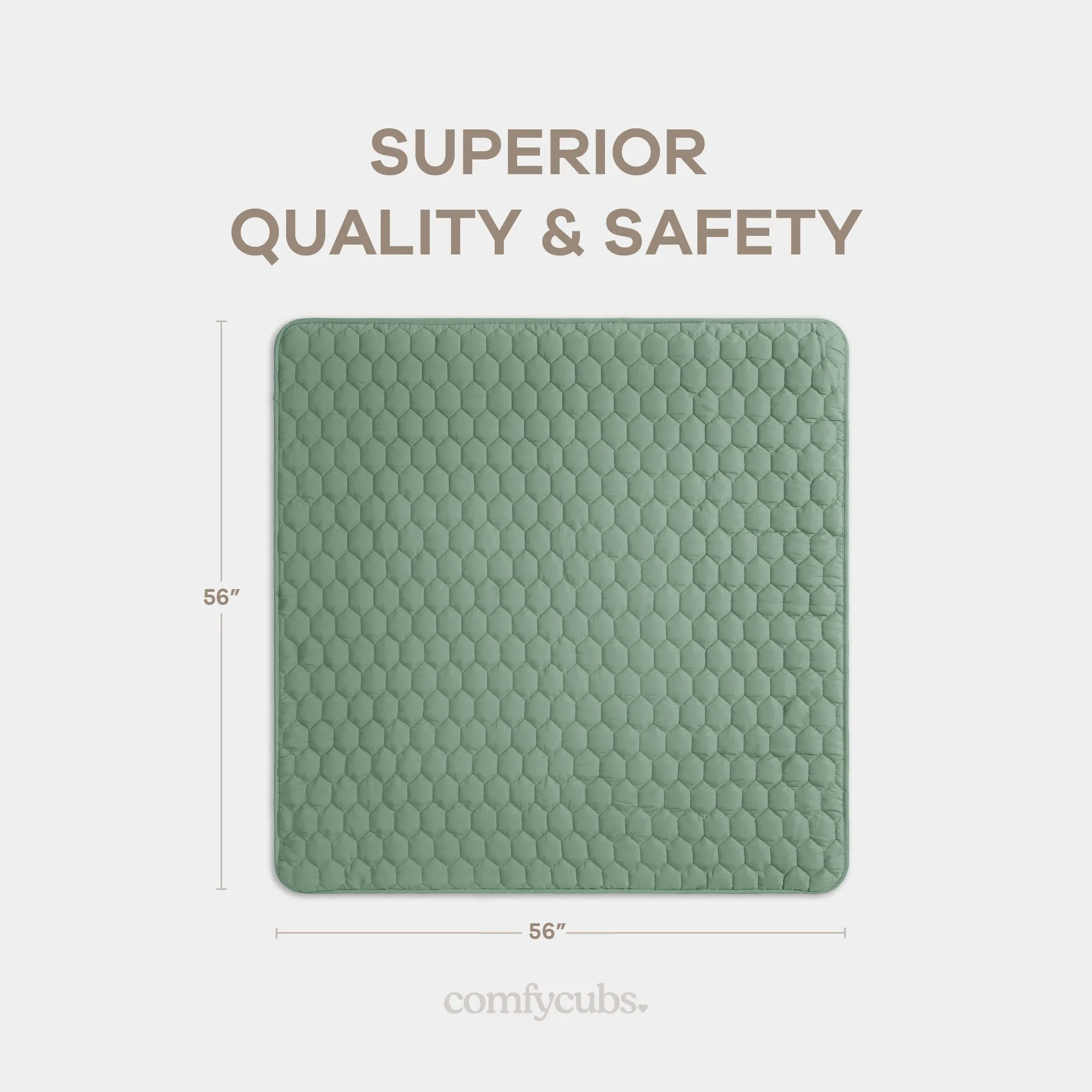 Play Mat with Non-Slip Bottom - Sage
