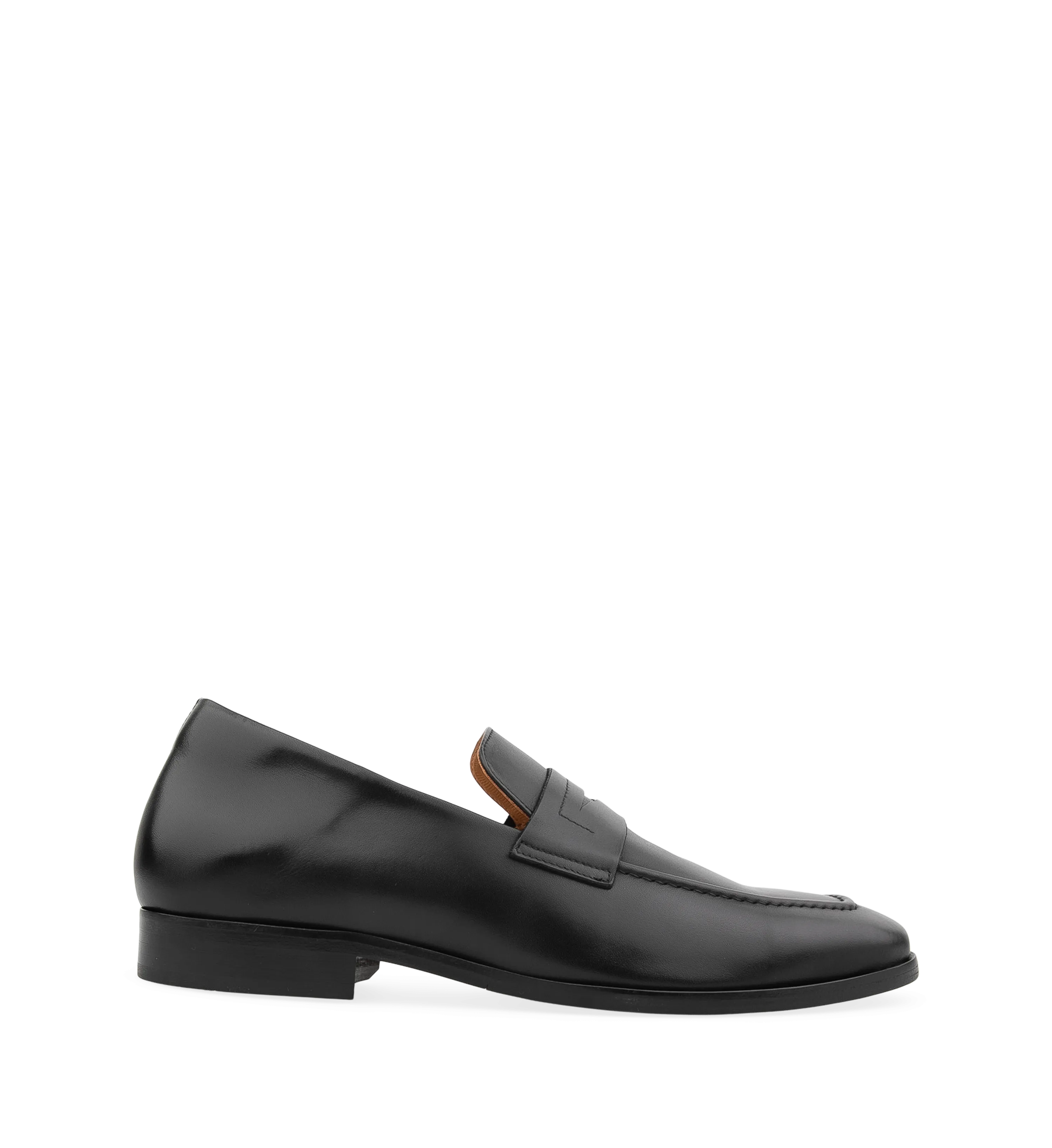 Samarium Black Leather Loafers
