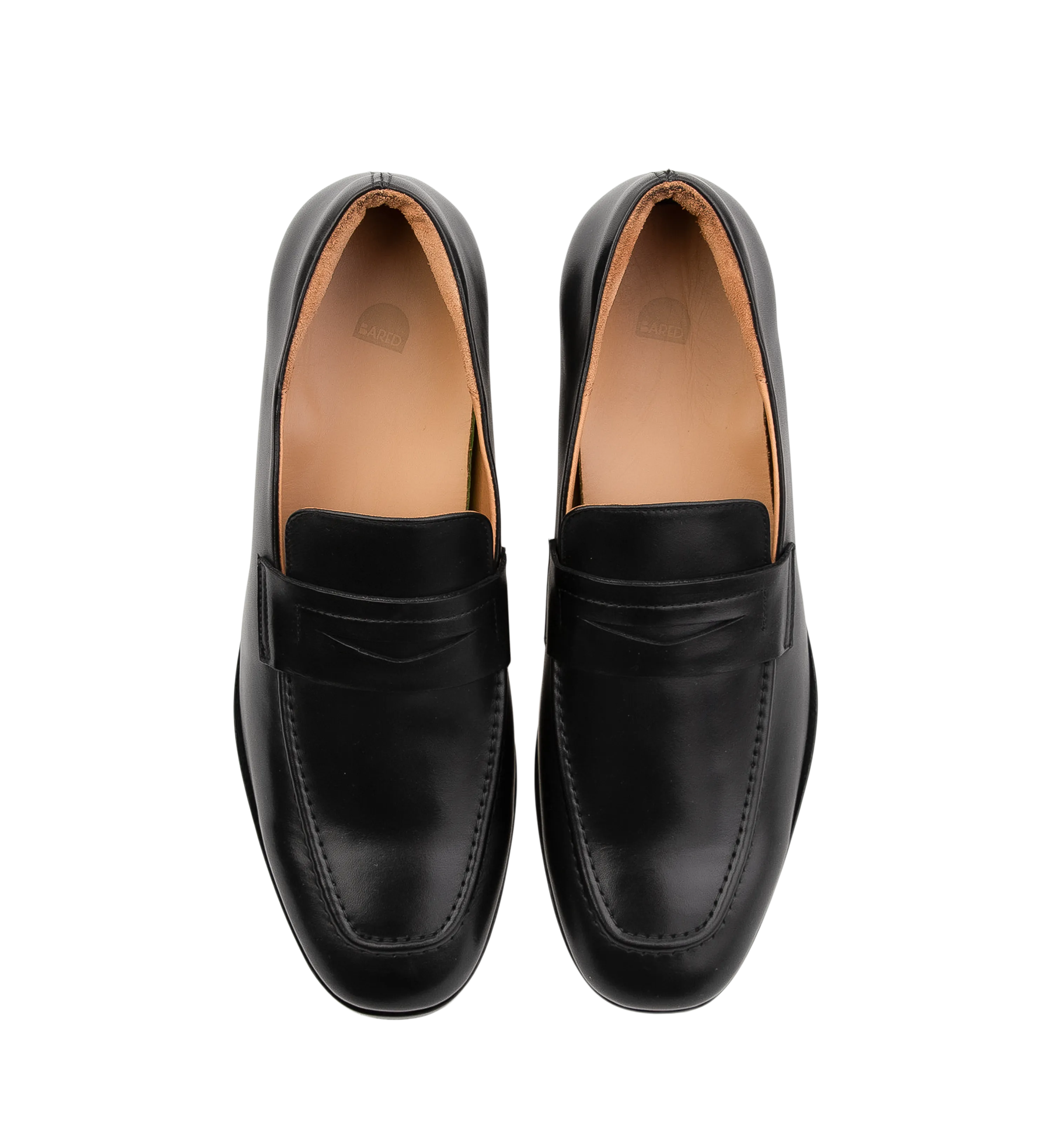 Samarium Black Leather Loafers