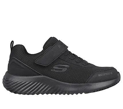 Skechers Bounder Dripper Drop Black Velcro Trainers 403739L BBK