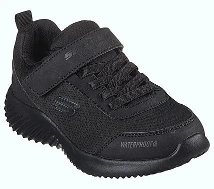Skechers Bounder Dripper Drop Black Velcro Trainers 403739L BBK