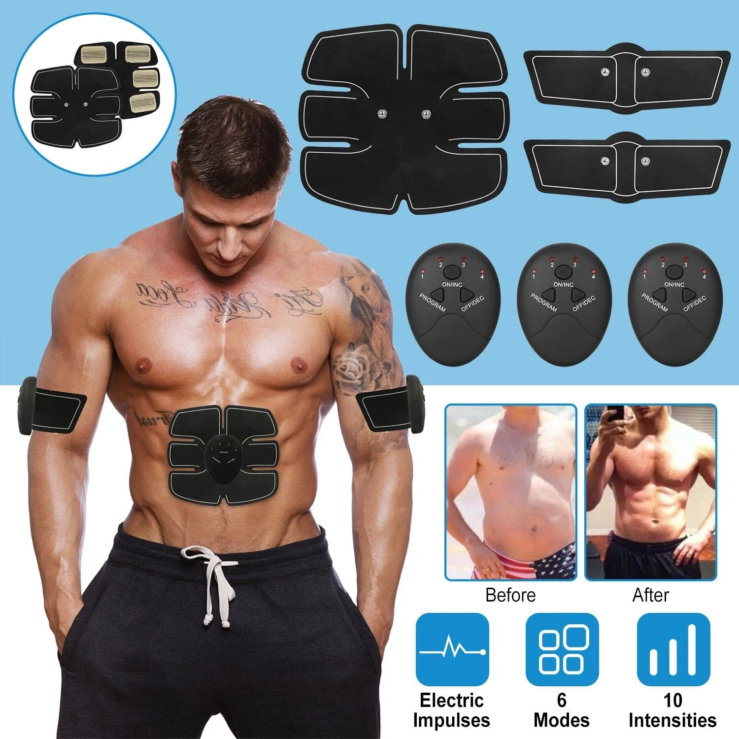 Smart Abs Stimulator Muscle Toning Belt Trainer