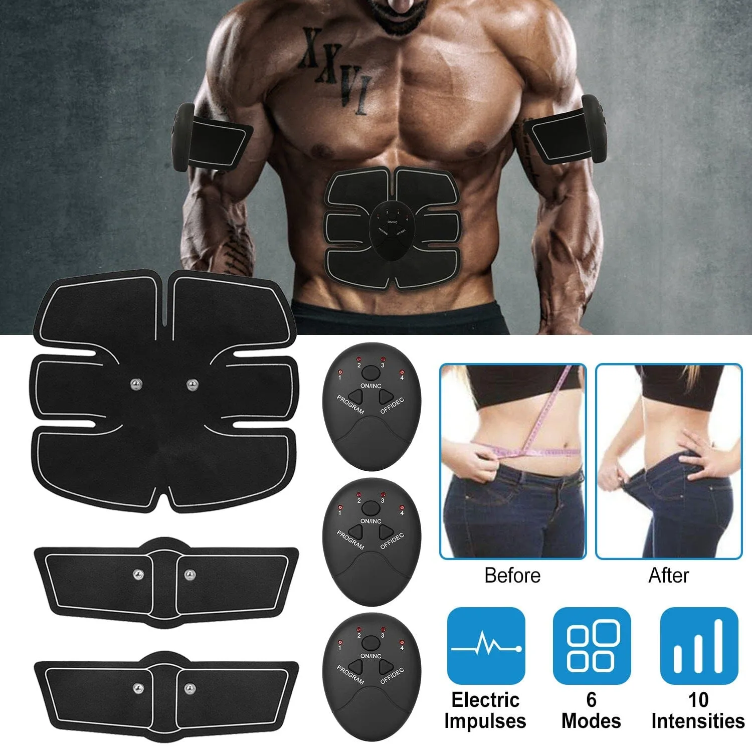 Smart Abs Stimulator Muscle Toning Belt Trainer