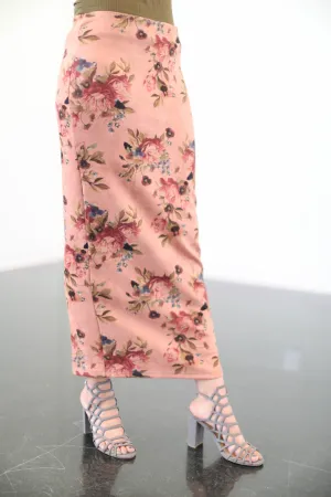 Suede Winter Print Skirt