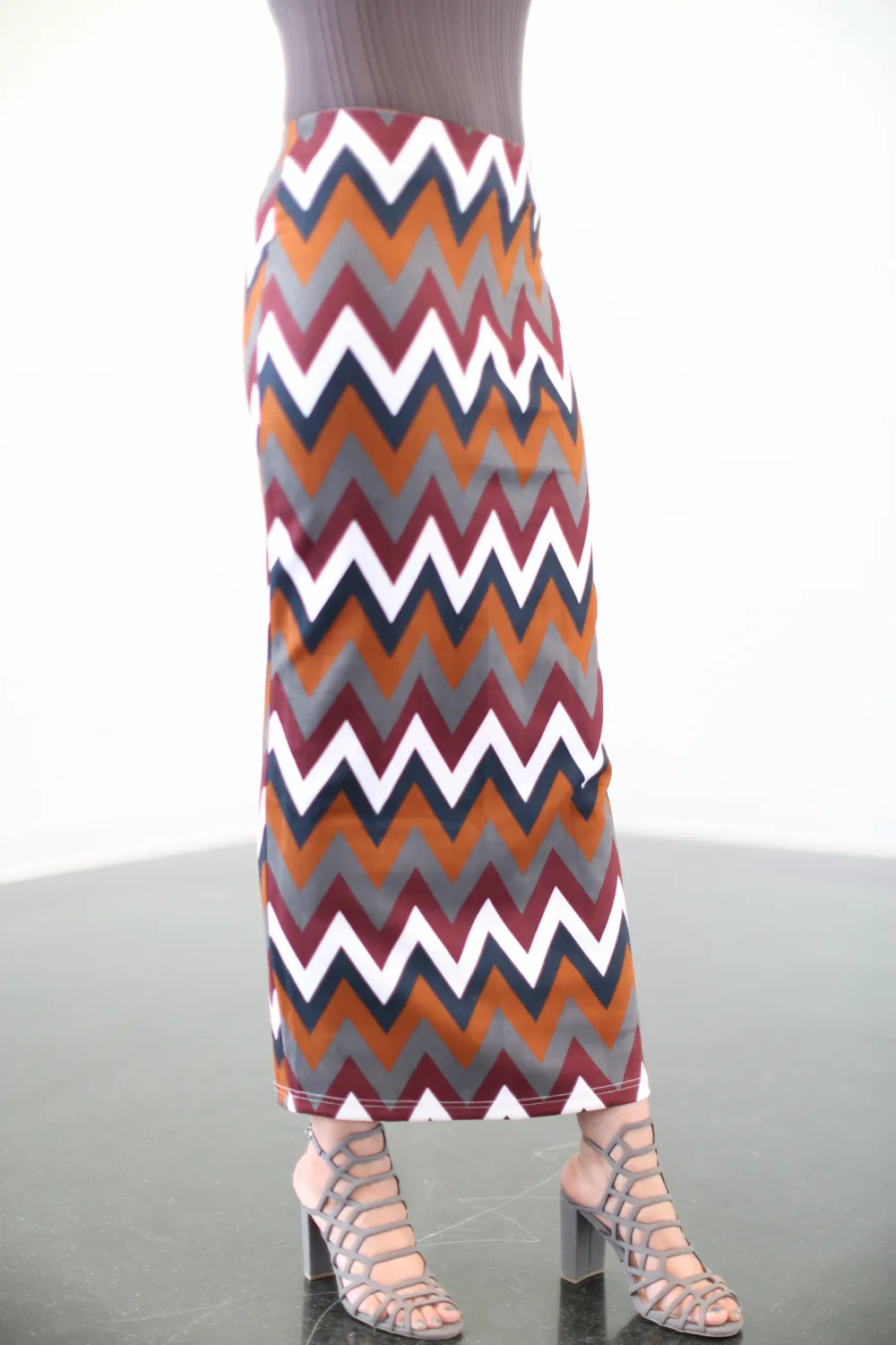 Suede Winter Print Skirt